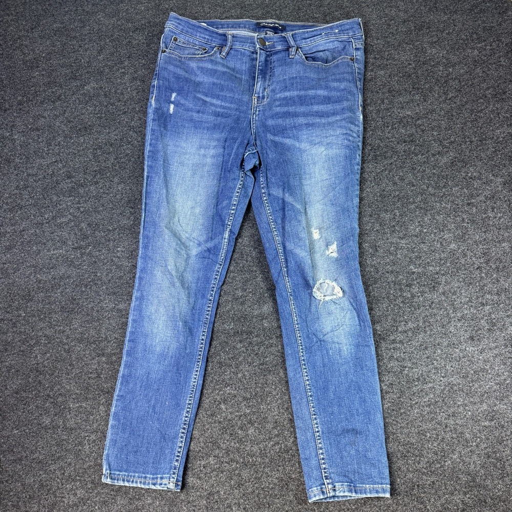 Calvin Klein Skinny Jeans Womens 10/30 Blue Denim Cotton Medium Wash Casual